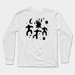 Camp fire and dancing people Long Sleeve T-Shirt